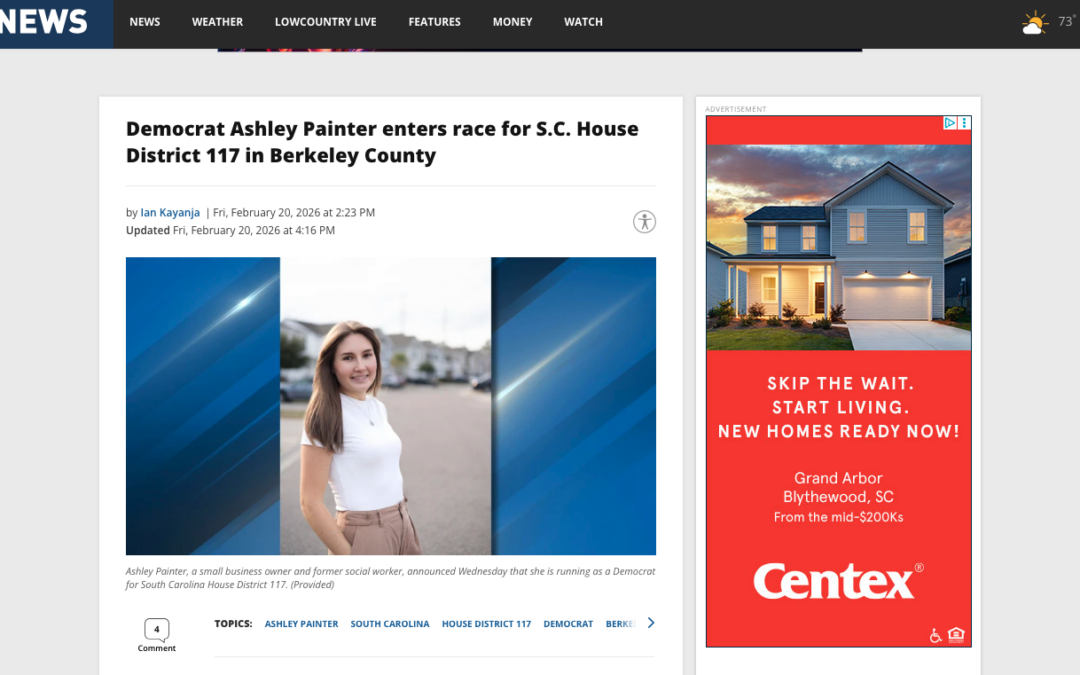 Democrat Ashley Painter enters race for S.C. House District 117 in Berkeley County