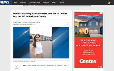 Democrat Ashley Painter enters race for S.C. House District 117 in Berkeley County