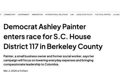Democrat Ashley Painter enters race for S.C. House District 117 in Berkeley County